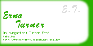 erno turner business card